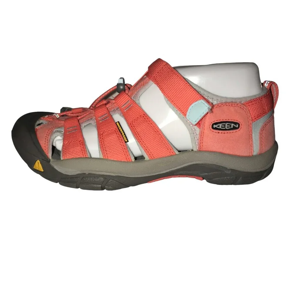 Keen Pink Leather Sandals Mens 6 Canvas Hiking Camping Outdoor Water Shoes